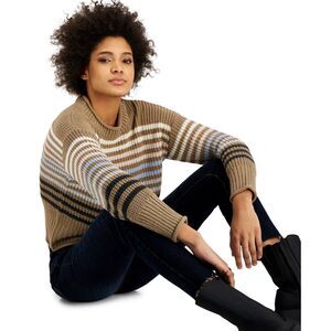 Hippie Rose Juniors Striped Crewneck Sweater XS